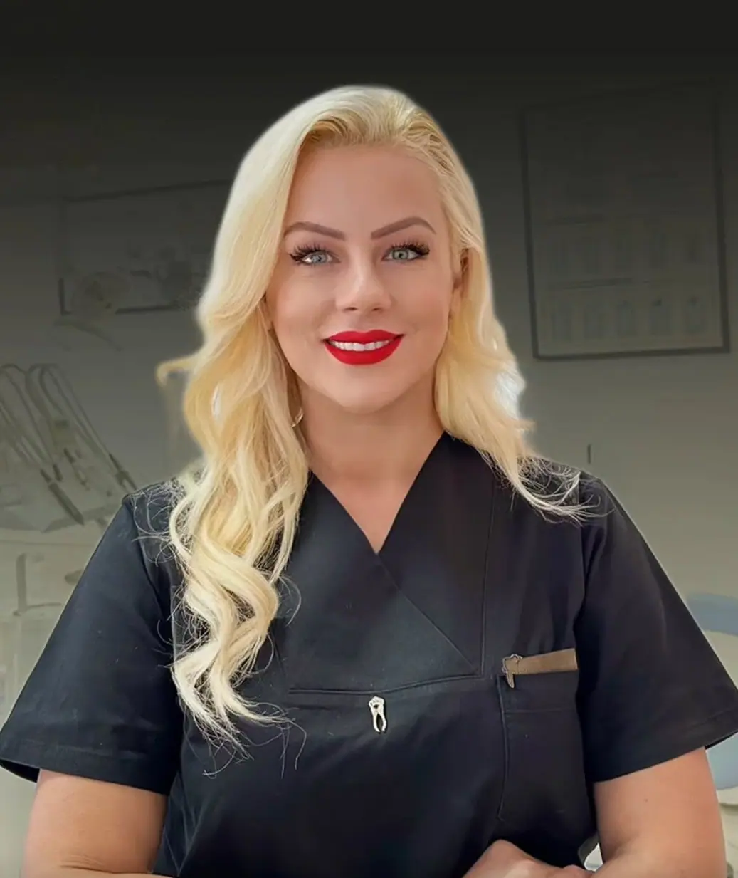 Dr Sonila Prifti, with blonde hair, at Diamanti Elite