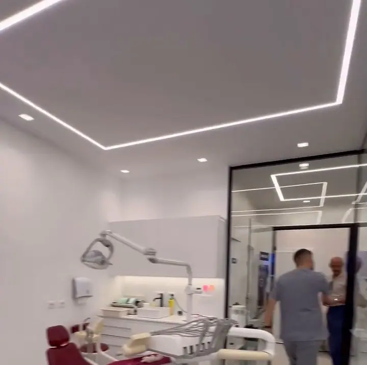 Wine-red dental chairs